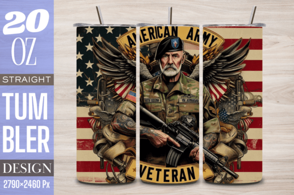 American Army Veteran Skinny Tumbler PNG: A Strategic Asset for Brand Identity