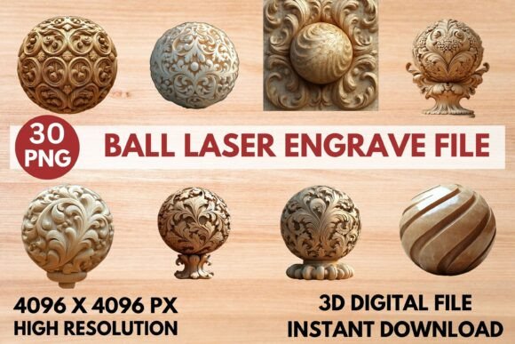 Ball Laser Engrave File: Precision 3D Designs