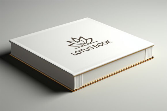 Blank White Book Gold Edge Mockup Evaluation