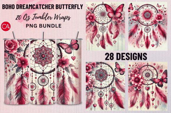 Boho Dreamcatcher Butterfly Floral: A Guide to Artistic Tumbler Wraps