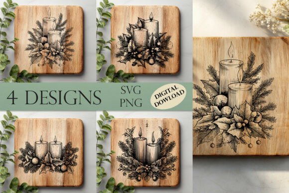 Christmas Candles Charcuterie Board SVG: Elevating Holiday Craftsmanship