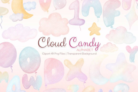 Cloud Candy Bright Balloon Alphabet PNG: Elevating Celebratory Design