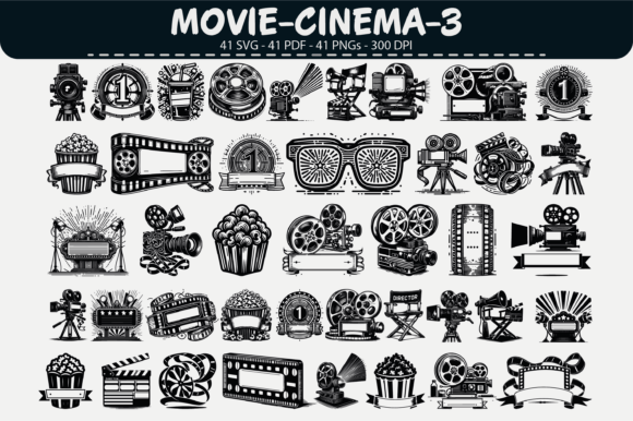 Film Cinema Vector Pack – 41 Designs