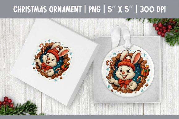 Funny Christmas Ornament Bunny PNG: A Practical Asset for Holiday Sublimation