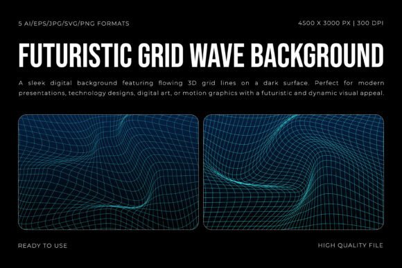 Futuristic Grid Wave Background: Elevating Your Digital Aesthetic