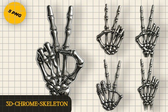 Halloween Chrome Skeleton Hand PNG Set: A Workflow Guide for Modern Designers