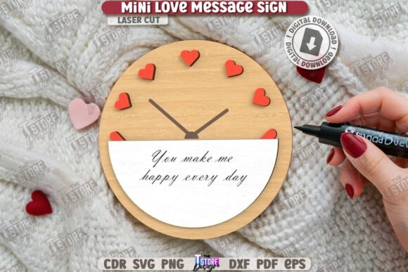 Mini Love Message Sign Laser Cut Notes: A Digital Blueprint for Heartfelt Creations
