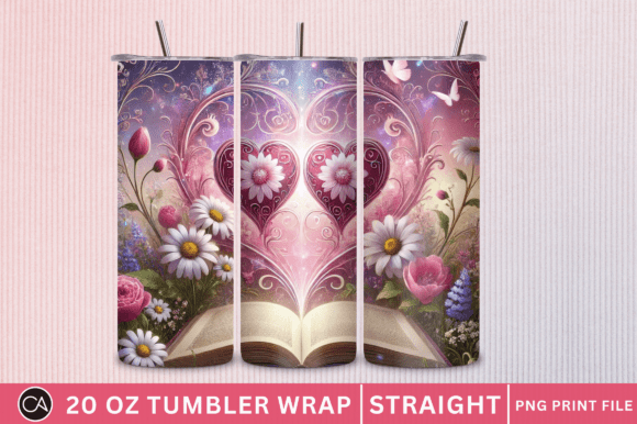 Pink Hearts Daisies 20 Oz Tumbler Wrap Evaluation
