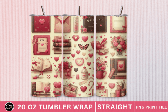 Transforming Drinkware with the Valentine s Books 20 Oz Skinny Tumbler Design