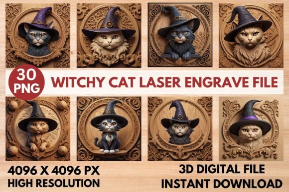 Witchy Cat Laser Engrave File: A Strategic Asset for Digital Creators